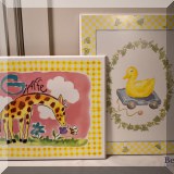 A23. Giraffe (14.5&rdquo;h x 20.5&rdquo;w) and duck (23&rdquo;h x 18.5&rdquo;w ) 